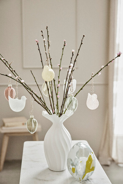 Susille vase 25 cm. blanc