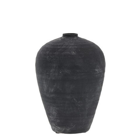 Catia vase décorative H21 cm. noir antique