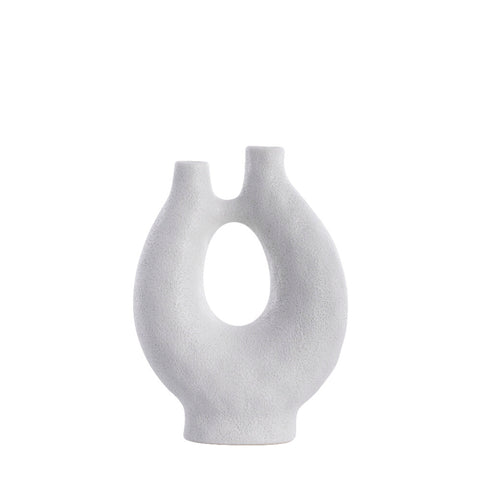 Ayla vase décorative H30 cm. blanc