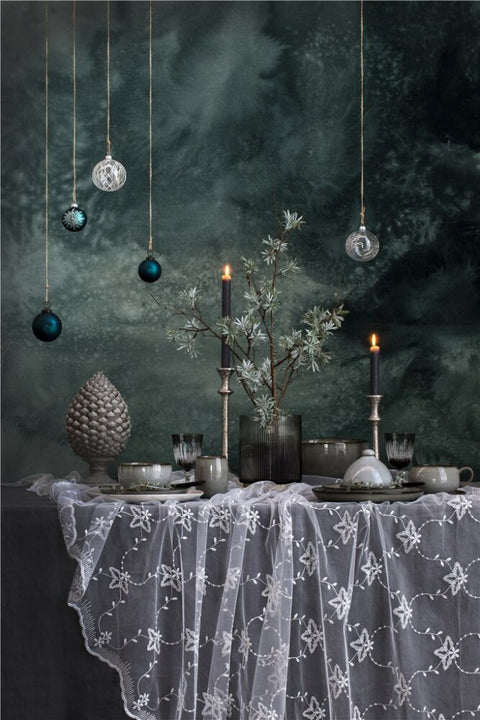 Rustic bougie chandelle gris foncé 28 cm.