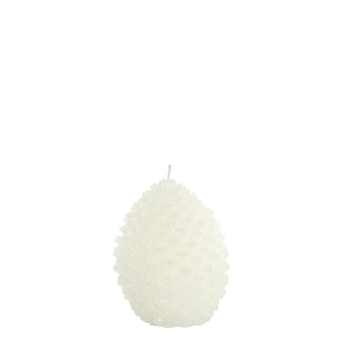 Trelia bougie décorative H10,5 cm. blanc
