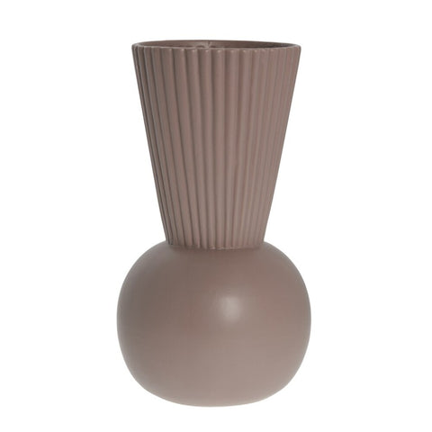 Anine vase H16,3 cm. vieux rose