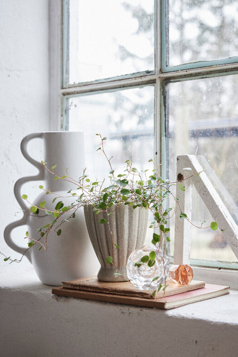 Suselle vase 25,5 cm. blanc