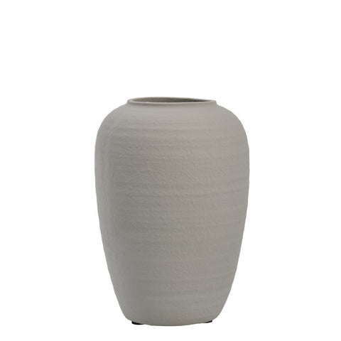 Catia vase décorative H20 cm. gris argenté