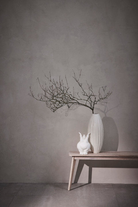 Esme vase décorative H51 cm. blanc cassé