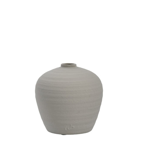 Catia vase H20 cm. gris argenté