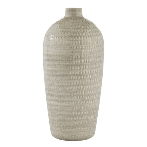 Cassandra vase décorative H35 cm. gris argenté