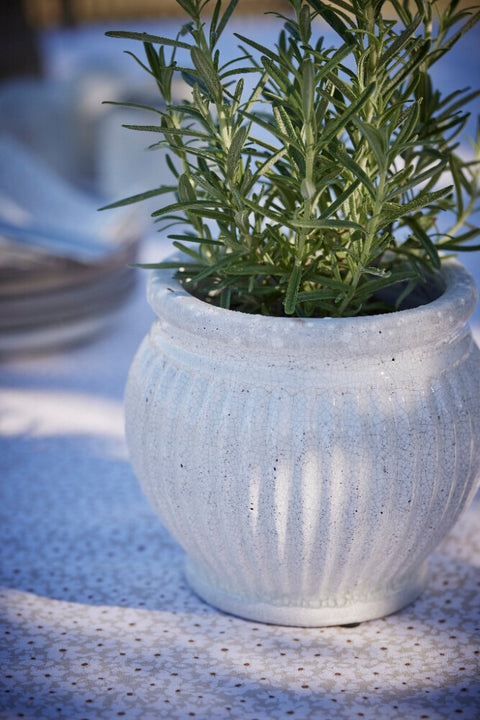 Catinia pot à fleurs H13,5 cm. blanc