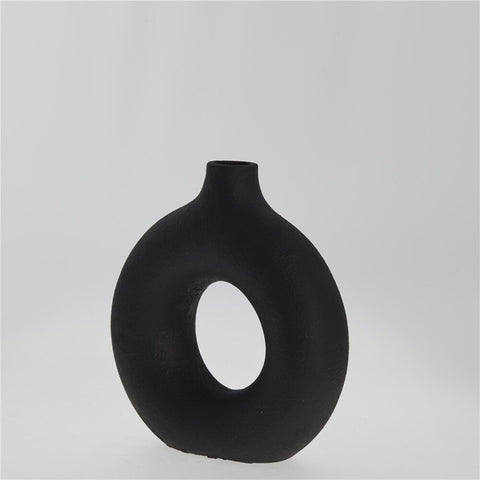 Catia vase décorative H22 cm. noir antique