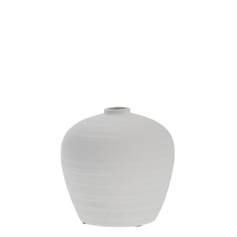 Catia vase décorative H20 cm. blanc