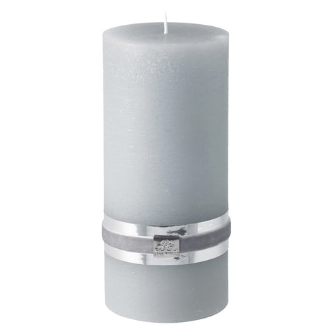 Rustic bougie cylindrique gris clair 20 cm.