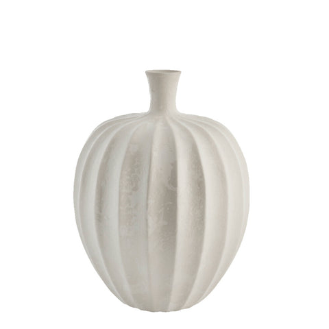 Esme vase décorative H42 cm. blanc cassé