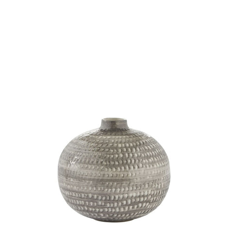 Cassandra vase décorative H15,5 cm. gris foncé