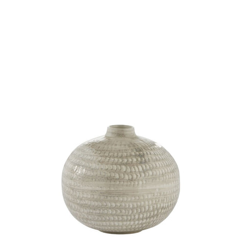 Cassandra vase décorative H15,5 cm. gris argenté