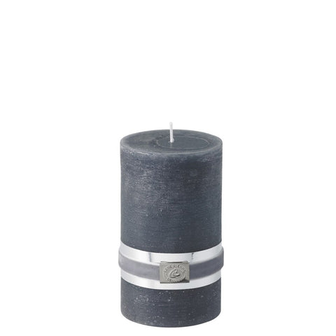 Rustic gris foncé bougie cylindrique 12,5 cm