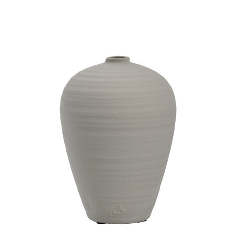 Catia vase décorative H21 cm. gris argenté