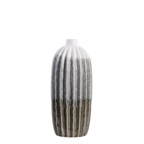 Aysia vase décorative H34 cm. blanc