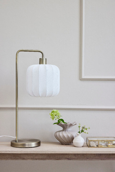 Sashie lampe de table 58cm. blanc