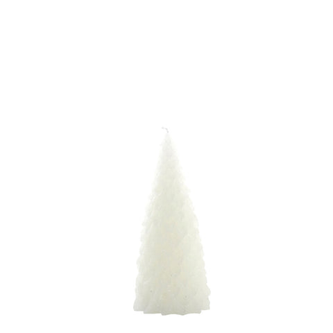 Trelia bougie décorative H20 cm. blanc