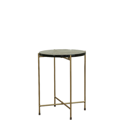Marla table d'appoint 50x37 cm. fumé