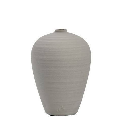 Catia vase H21 cm. gris argenté