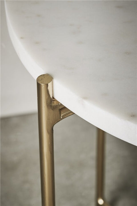 Marmilla table d'appoint 50x50 cm. blanc