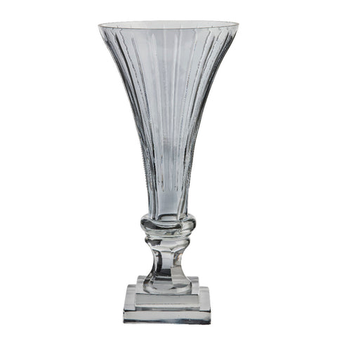 Ciselle vase H31 cm. gris foncé