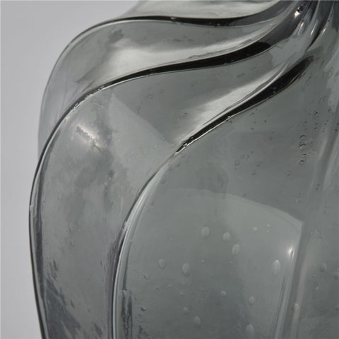 Miyanne vase H34,5 cm. gris fumé