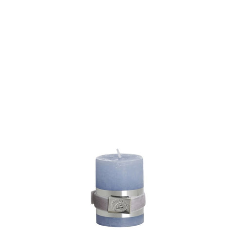 Rustic bleu clair bougie cylindrique 6 cm