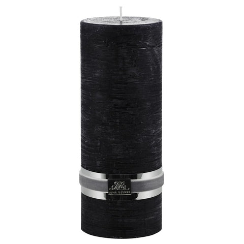 Rustic noir bougie cylindrique 20 cm