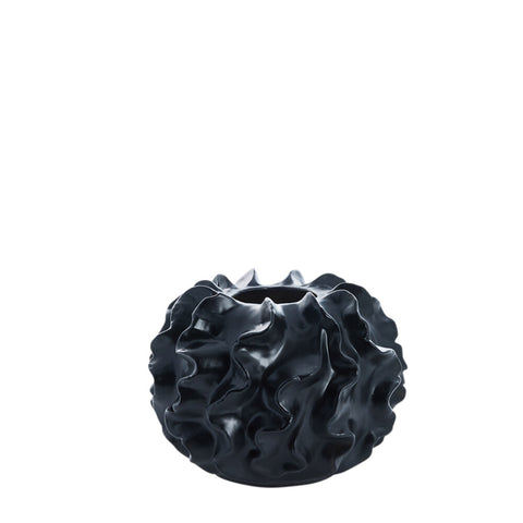 Sannia vase 20,5 cm. noir
