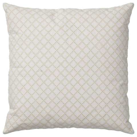 Angine coussin blanc cassé 50x50 cm.