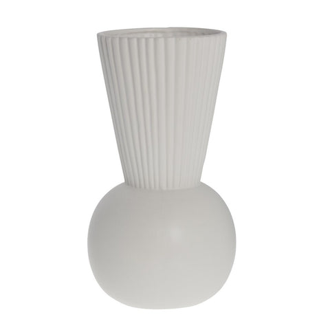 Anine vase H16,3 cm. blanc