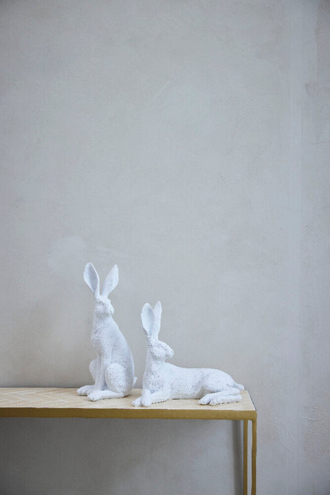 Sevonia Figurine de lapin de Pâques 39,5cm. blanc
