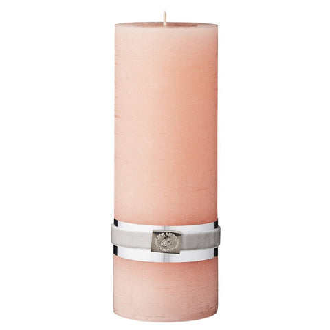 Rustic rose bougie cylindrique 20 cm