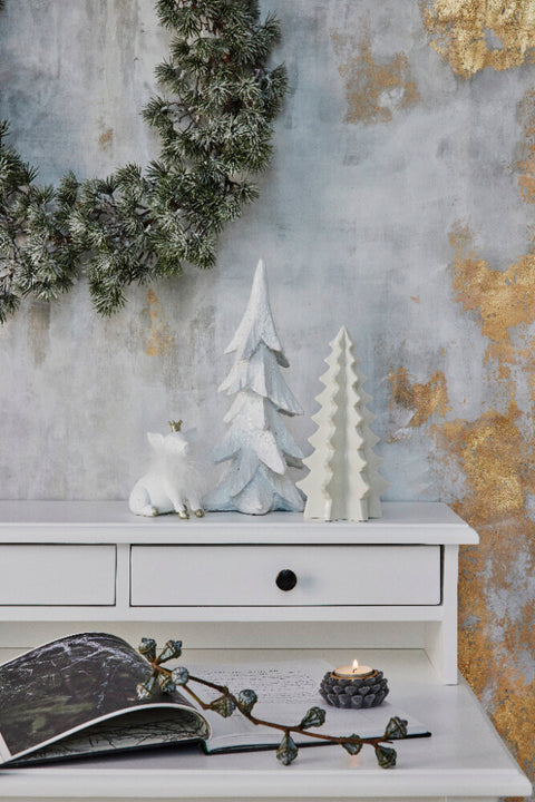 Semille sapin H29 cm. argent