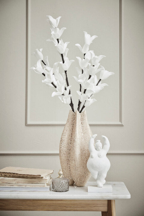 Happia Fleur décorative blanc 91 cm