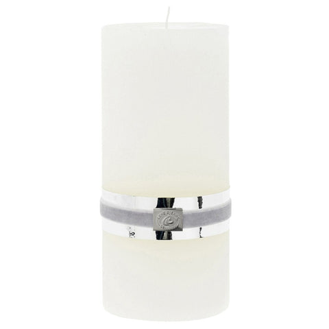 Rustic blanc cassé bougie cylindrique 20 cm