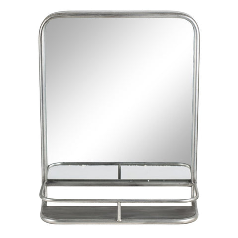 Hildia miroir 40x50 cm. argent antique