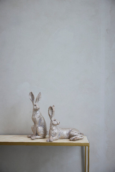 Sevonia Figurine de lapin de Pâques 29cm. champagne
