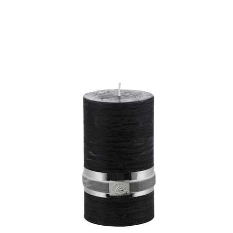 Rustic noir bougie cylindrique 12,5 cm