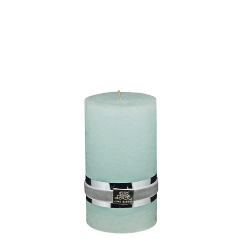 Rustic bougie cylindrique H12,5 cm. menthe