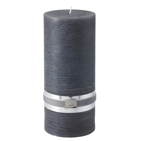 Rustic gris foncé bougie cylindrique 20 cm