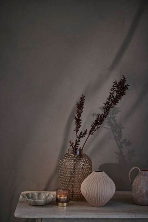 Dorinia vase H29 cm. brun doré