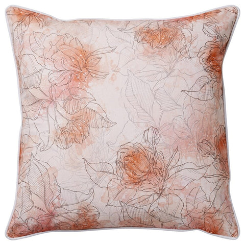 Fleur coussin rose 60x60 cm.