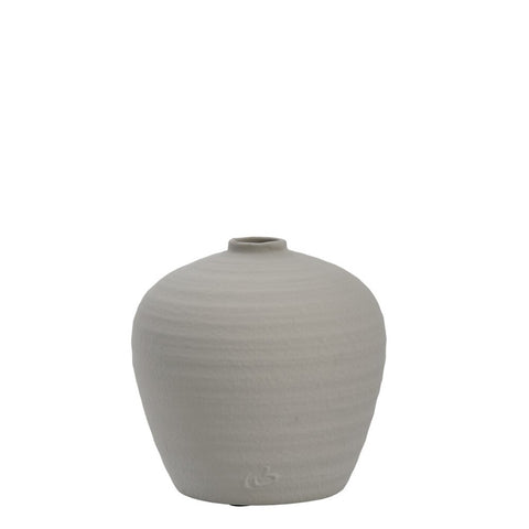 Catia vase décorative H20 cm. gris argenté