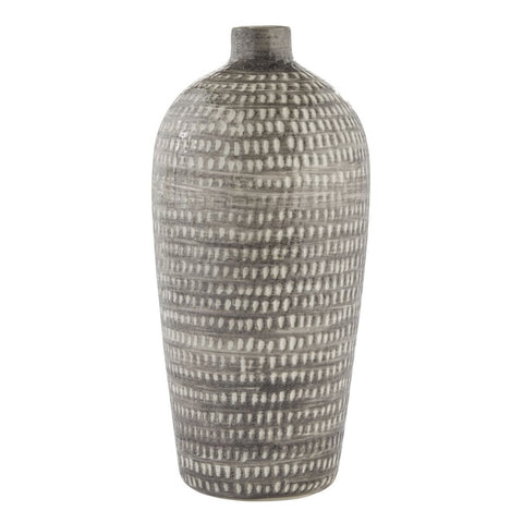 Cassandra vase décorative H35 cm. gris foncé