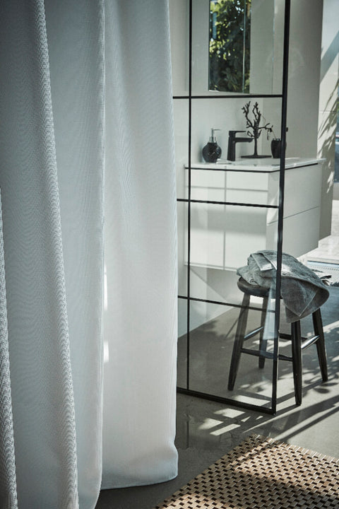 Waffie rideau de douche 200x180 cm. blanc