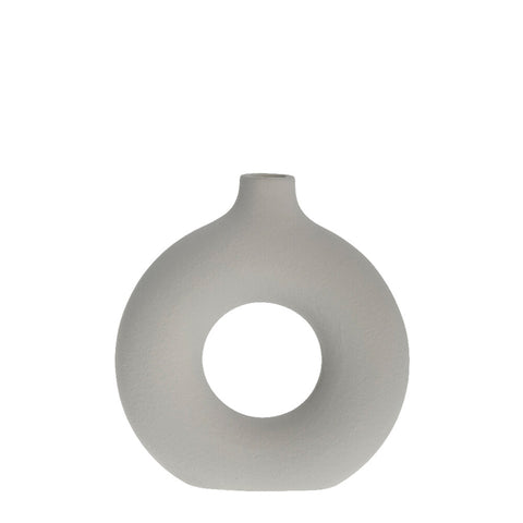 Catia vase H22 cm. gris argenté