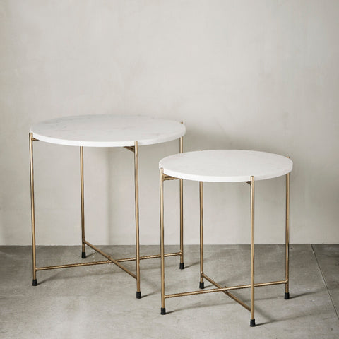 Marmilla table d'appoint 50x50 cm. blanc